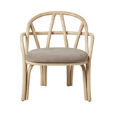 Bistra Lounge Chair: Seat Upholstered + Natural Lacquered Rattan