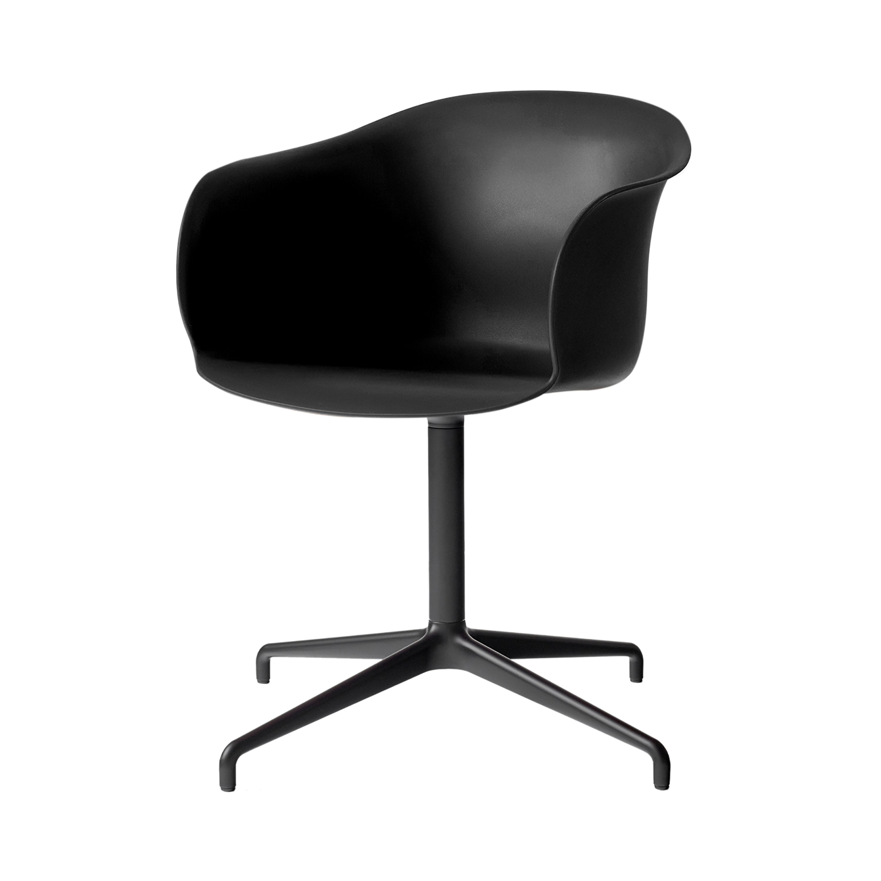 Elefy Chair JH32: Swivel Base + Black + Black