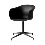 Elefy Chair JH34: Swivel Base + Return + Black + Black
