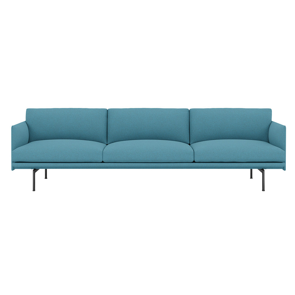 Outline Sofa: 3.5 Seater + Black