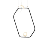 Palindrome Single Pendant: 2 Heads + Matte Black