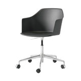 Rely Armchair HW53: Black + Polished Aluminum