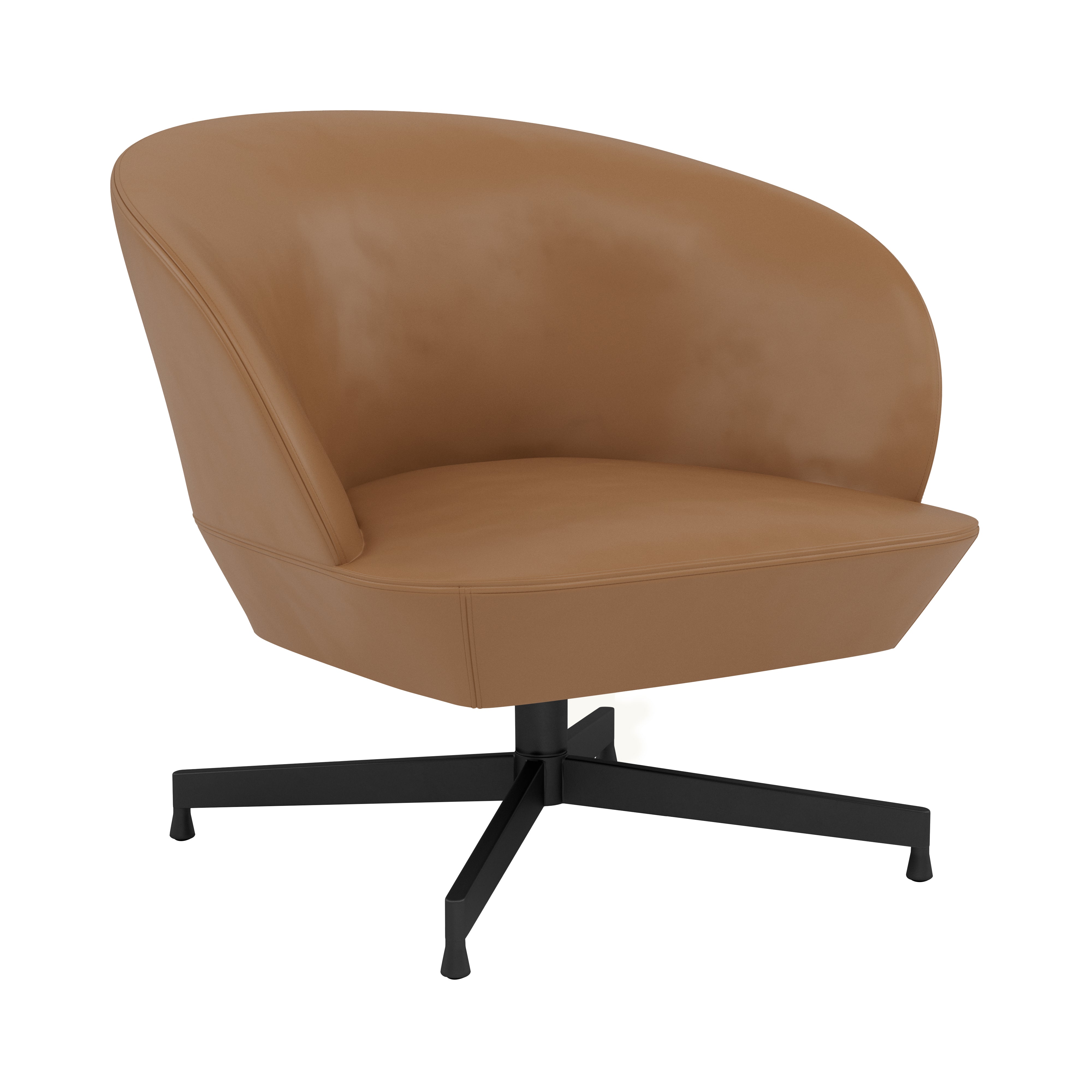 Oslo Lounge Chair: Swivel Base + Black