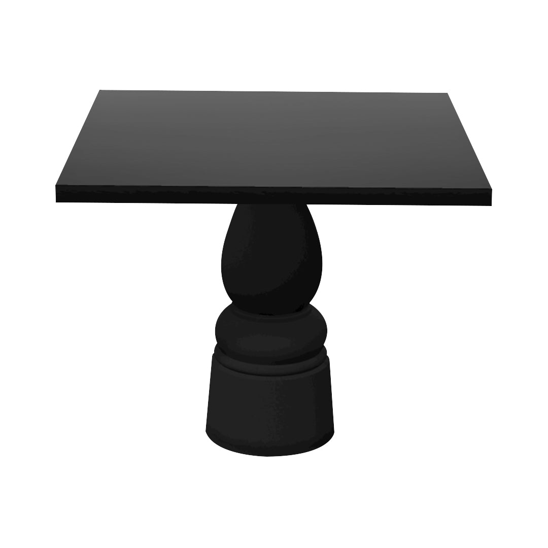 Container Square Table: Large + New Antiques + Black Stained + Black