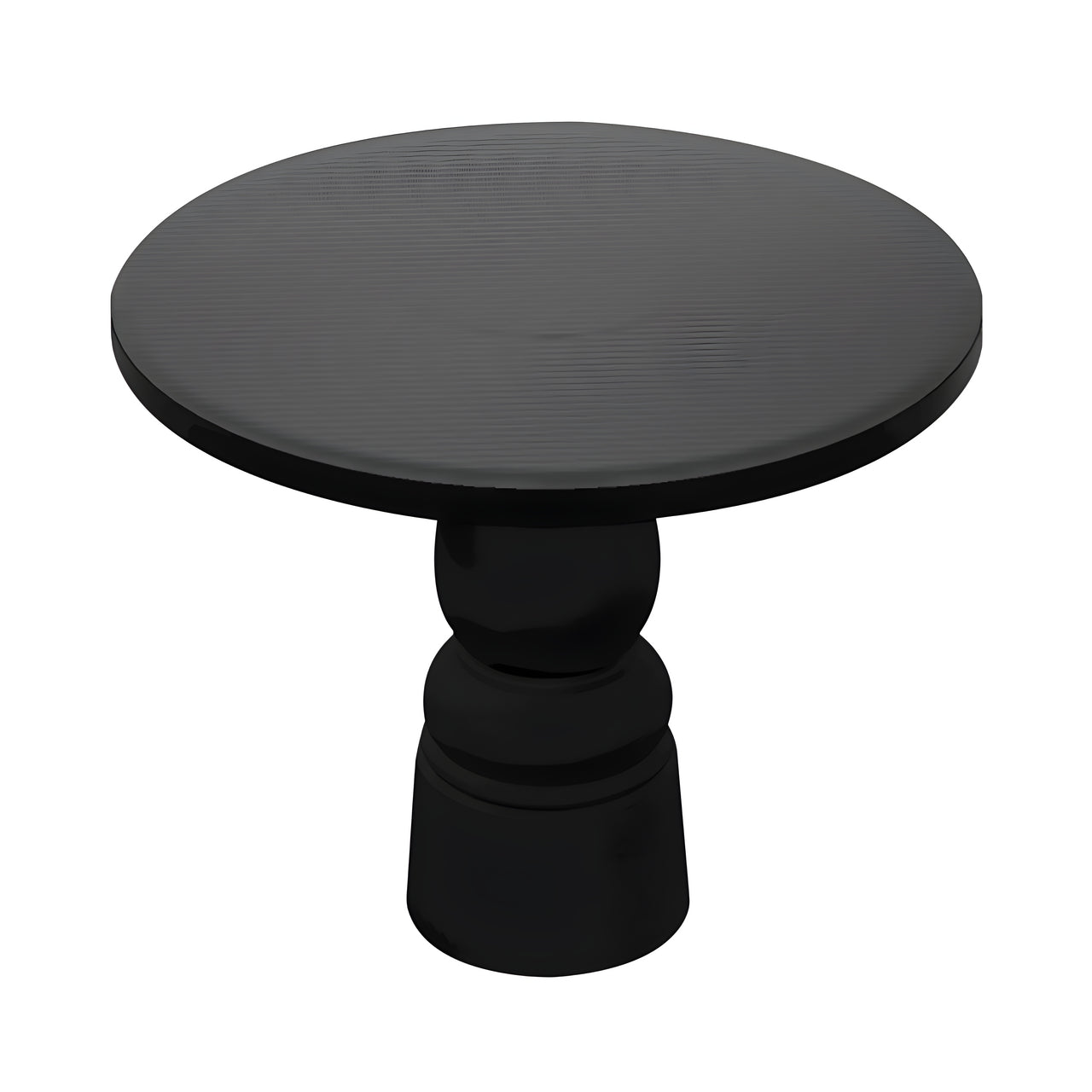 Container Round Table: Small + New Antiques + Black Stained + Black
