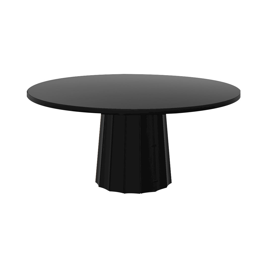 Container Round Table: Extra Large + Bodhi Cover + Black Stained Oak + Black