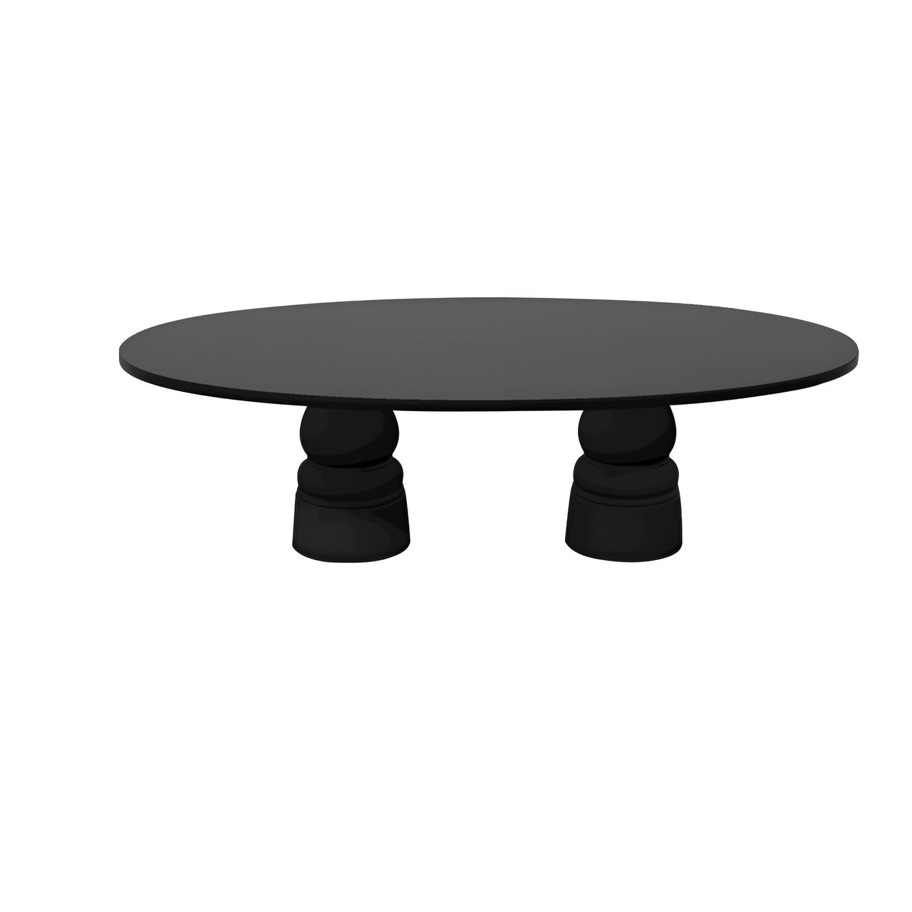 Container Oval Table: Large + New Antiques + Black Stained + Black