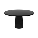 Container Round Table: Large + Black Stained + Black