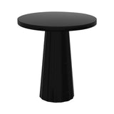 Container Round Table: Extra Small + Bodhi Cover + Black Stained + Black
