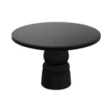 Container Round Table: Large + New Antiques + Black Stained + Black