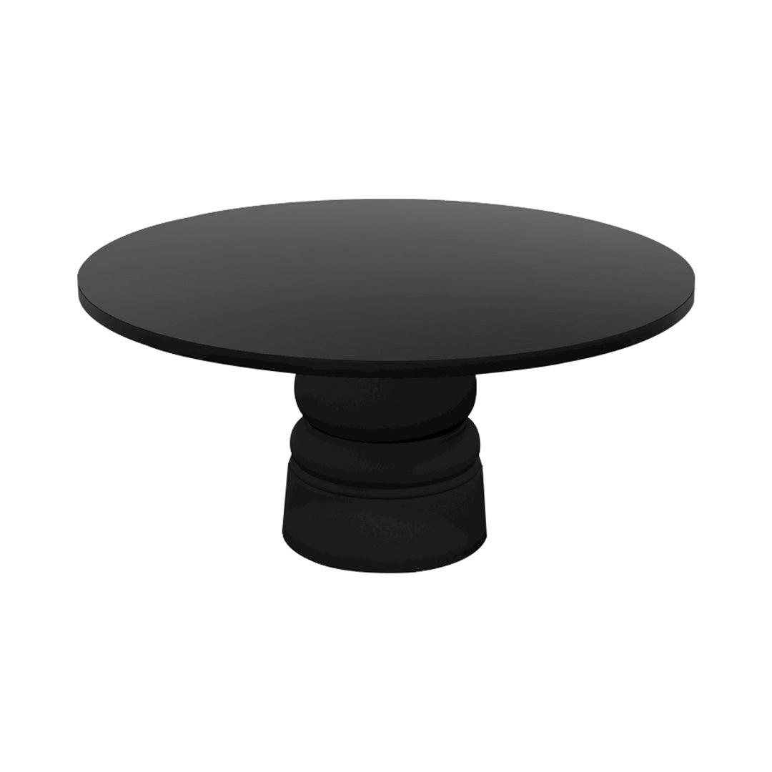 Container Round Table: XXL + New Antiques + Black Stained Oak + Black