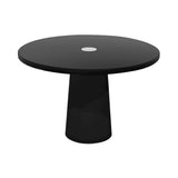 Container Round Table: Medium + Cable Feed + Black Stained with Hole + Black