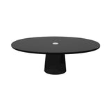 Container Oval Table: Small + Black Stained with Hole + Black