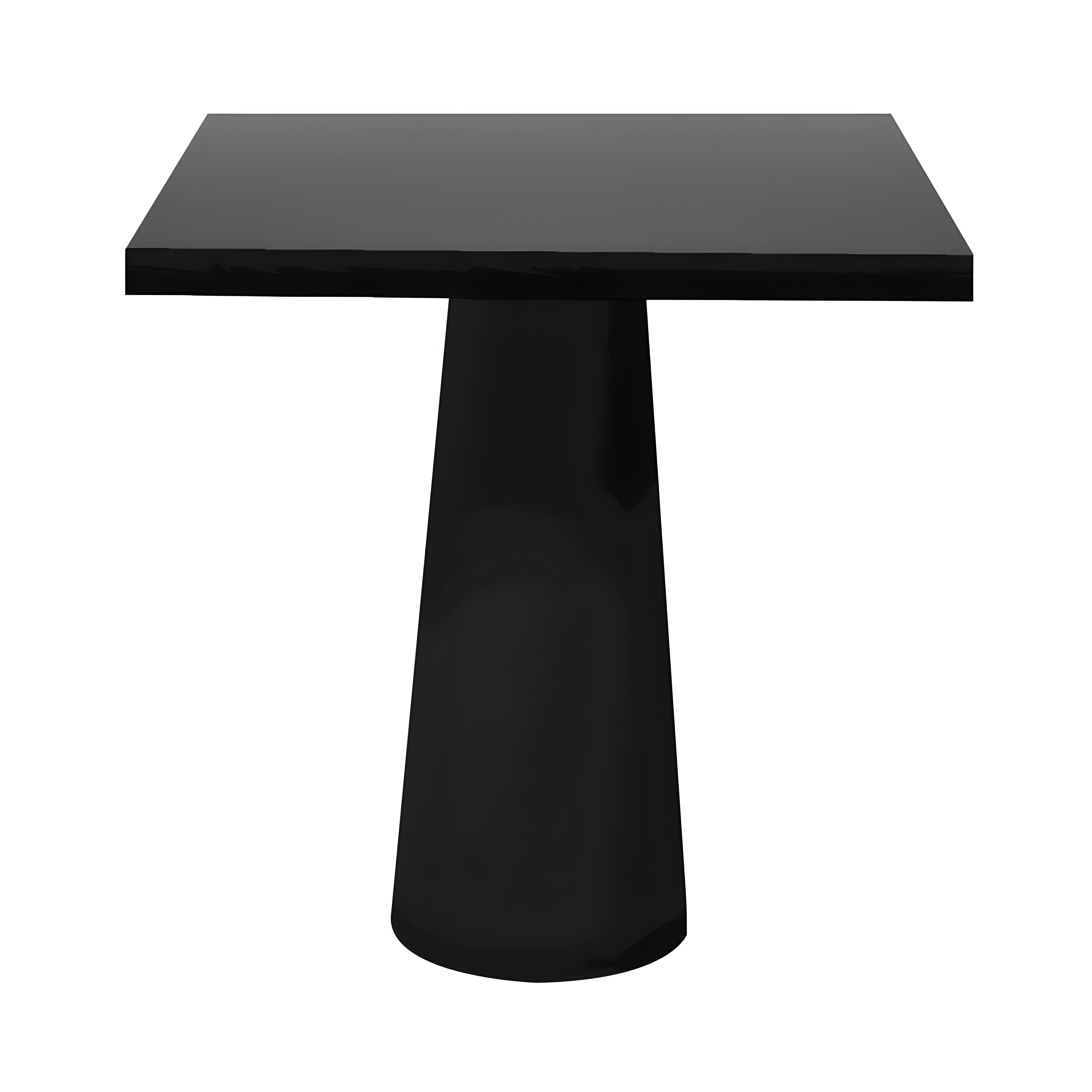Container Square Table: Small + Black Stained + Black