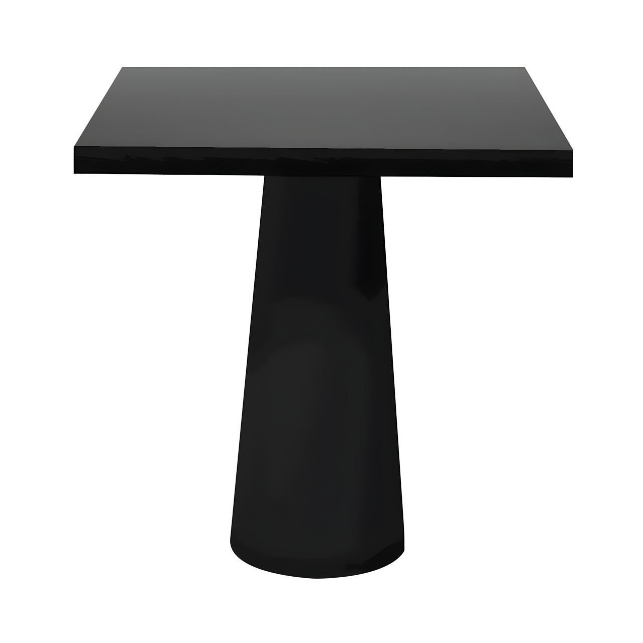 Container Square Table: Small + Black Stained + Black