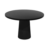 Container Round Table: Medium + Cable Feed + Black Stained + Black