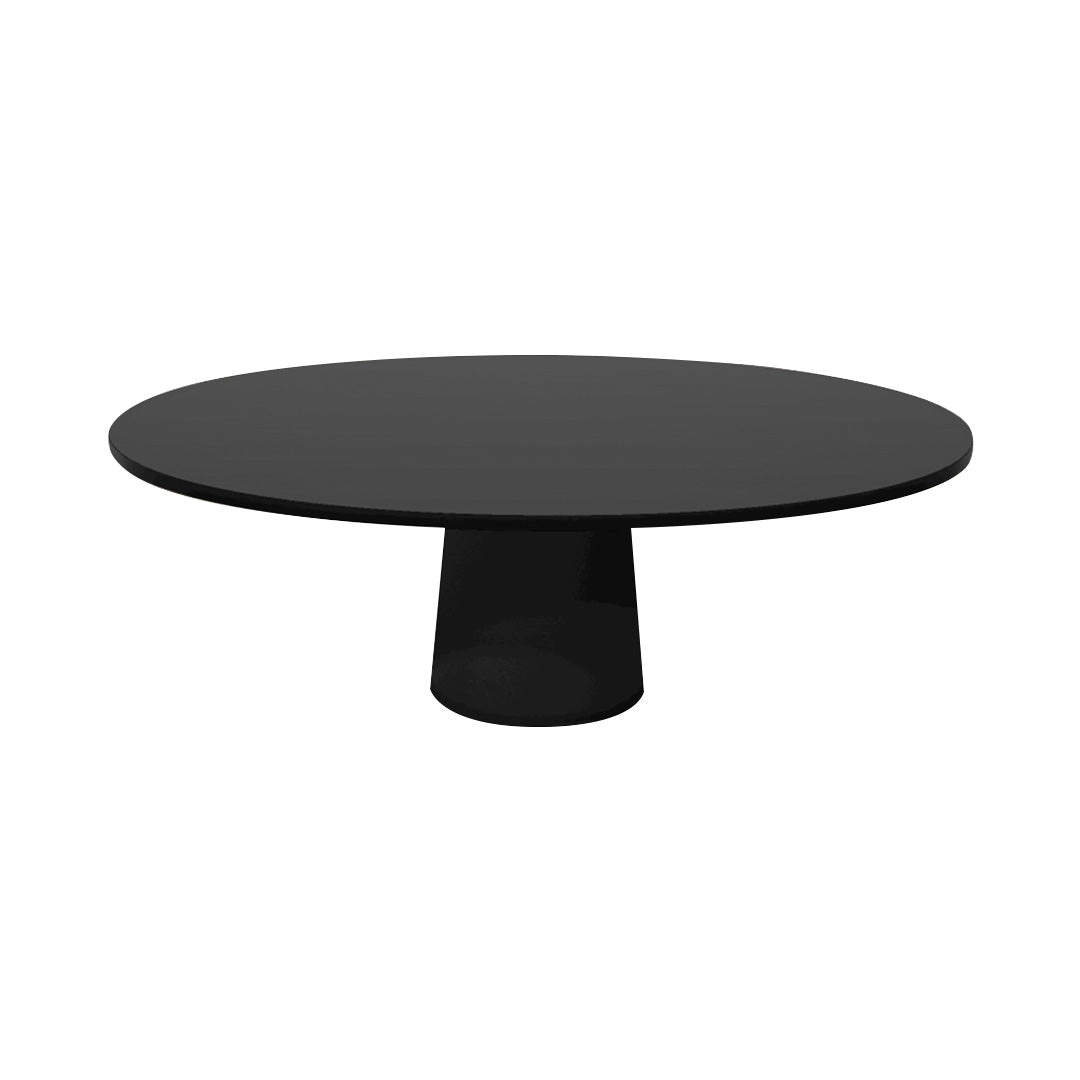 Container Oval Table: Small + Black Stained + Black