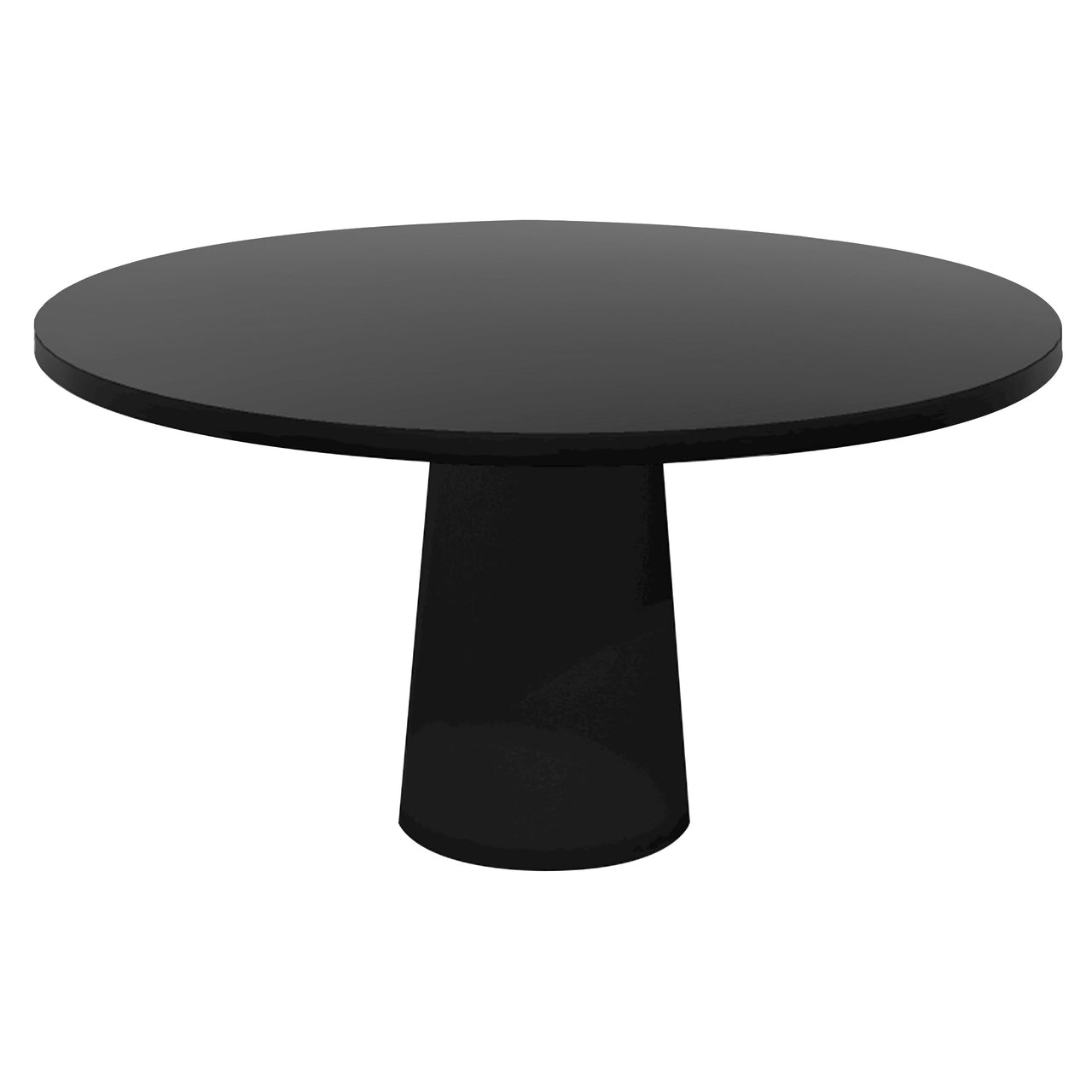 Container Round Table: Large + Cable Feed + Black Stained + Black