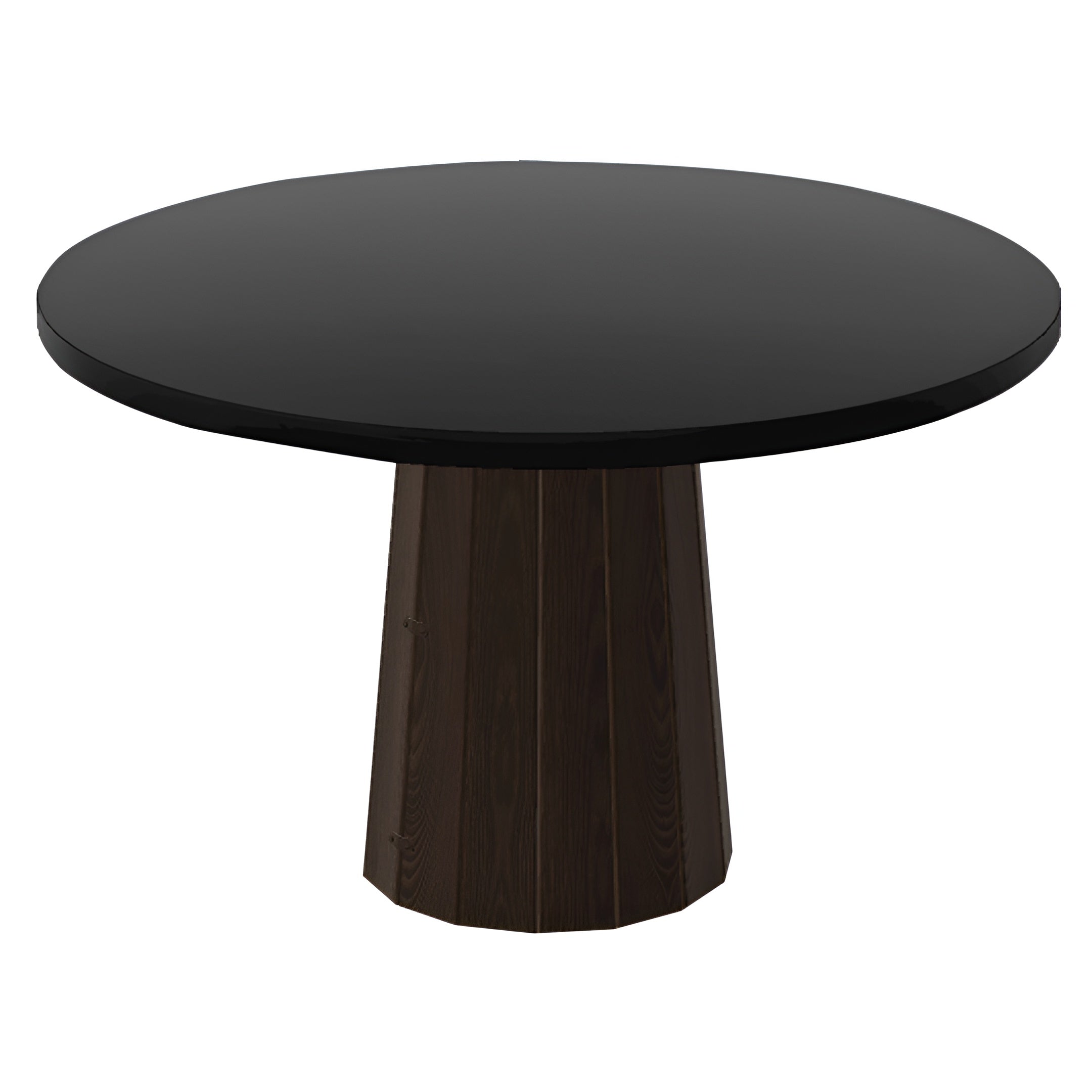 Container Round Table: Medium + Bodhi Cover + Black Stained + Cinnamon