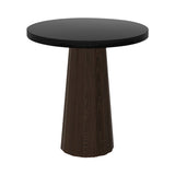 Container Round Table: Extra Small + Bodhi Cover + Black Stained + Cinnamon