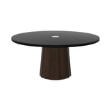 Container Round Table: Extra Large + Bodhi Cover + Black Stained with Hole + Cinnamon