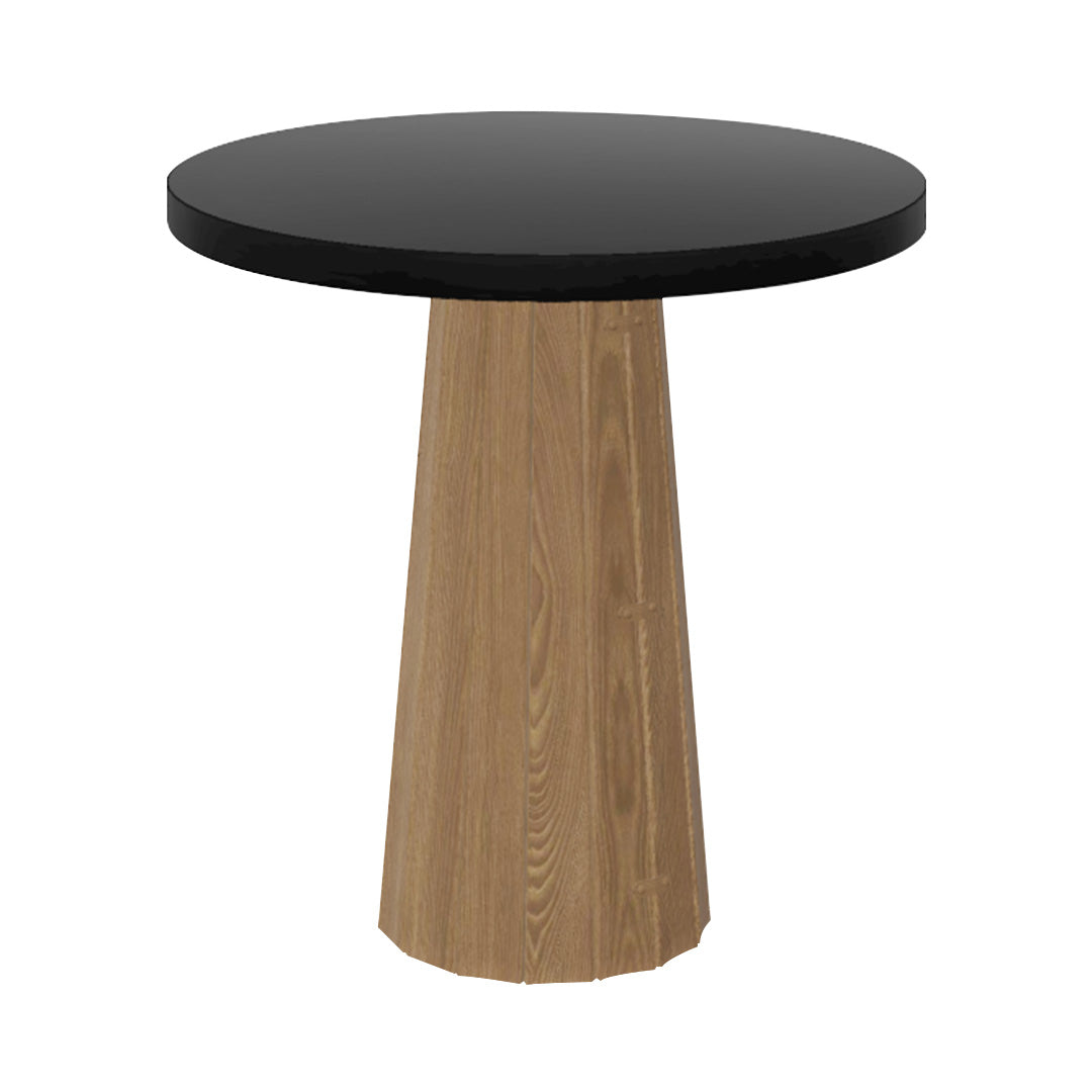 Container Round Table: Extra Small + Bodhi Cover + Black Stained + Natural Oil