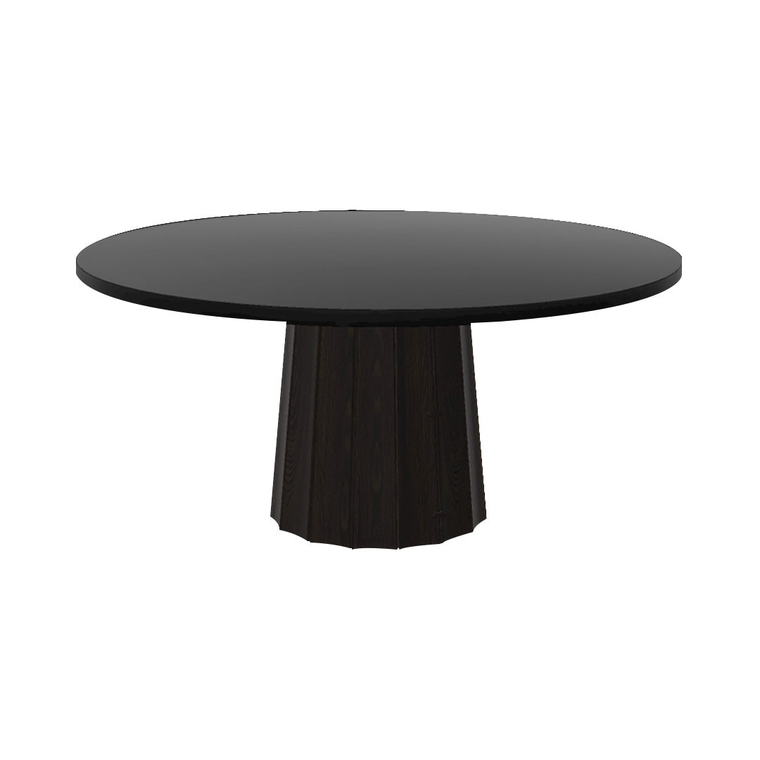 Container Round Table: Extra Large + Bodhi Cover + Black Stained Oak + Wenge