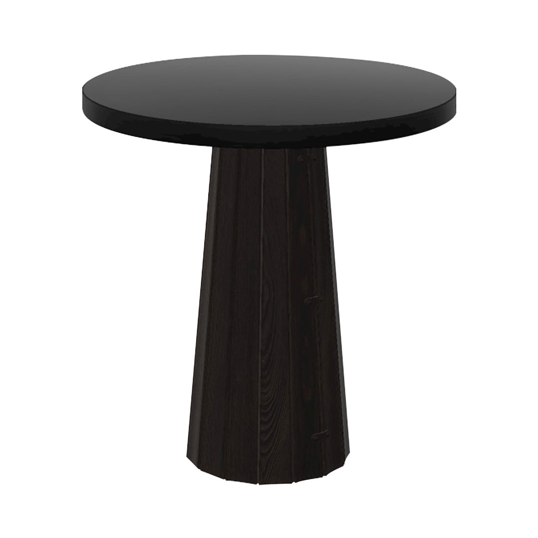 Container Round Table: Extra Small + Bodhi Cover + Black Stained + Wenge