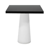 Container Square Table: Small + Black Stained + White
