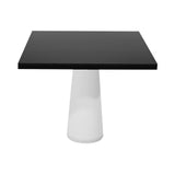 
Container Square Table: Large + Cable Feed + Black Stained + White