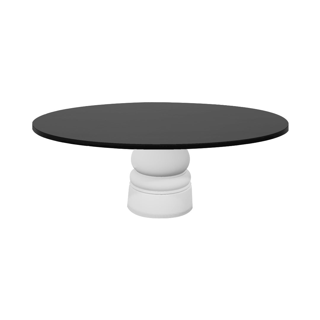 Container Oval Table: Small + New Antiques + Black Stained + White