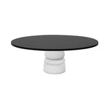 Container Oval Table: Small + New Antiques + Black Stained + White