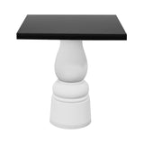 Container Square Table: Small + New Antiques + Black Stained + White