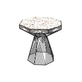 Switch Table/Stool: Color + Black + Terrazzo Marble