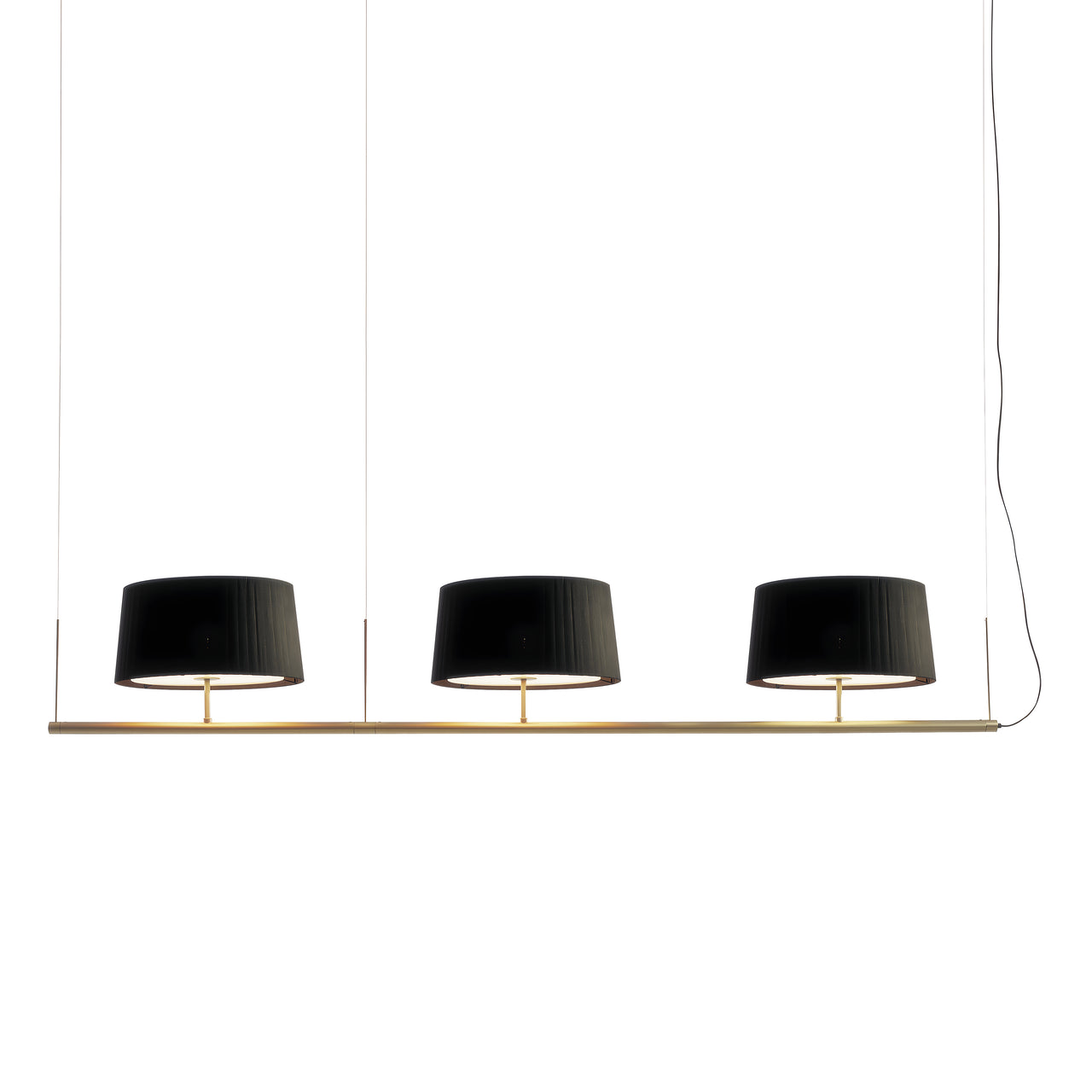 Sistema Gran Fonda Pendant Lamp: Black + 3 Lampshades