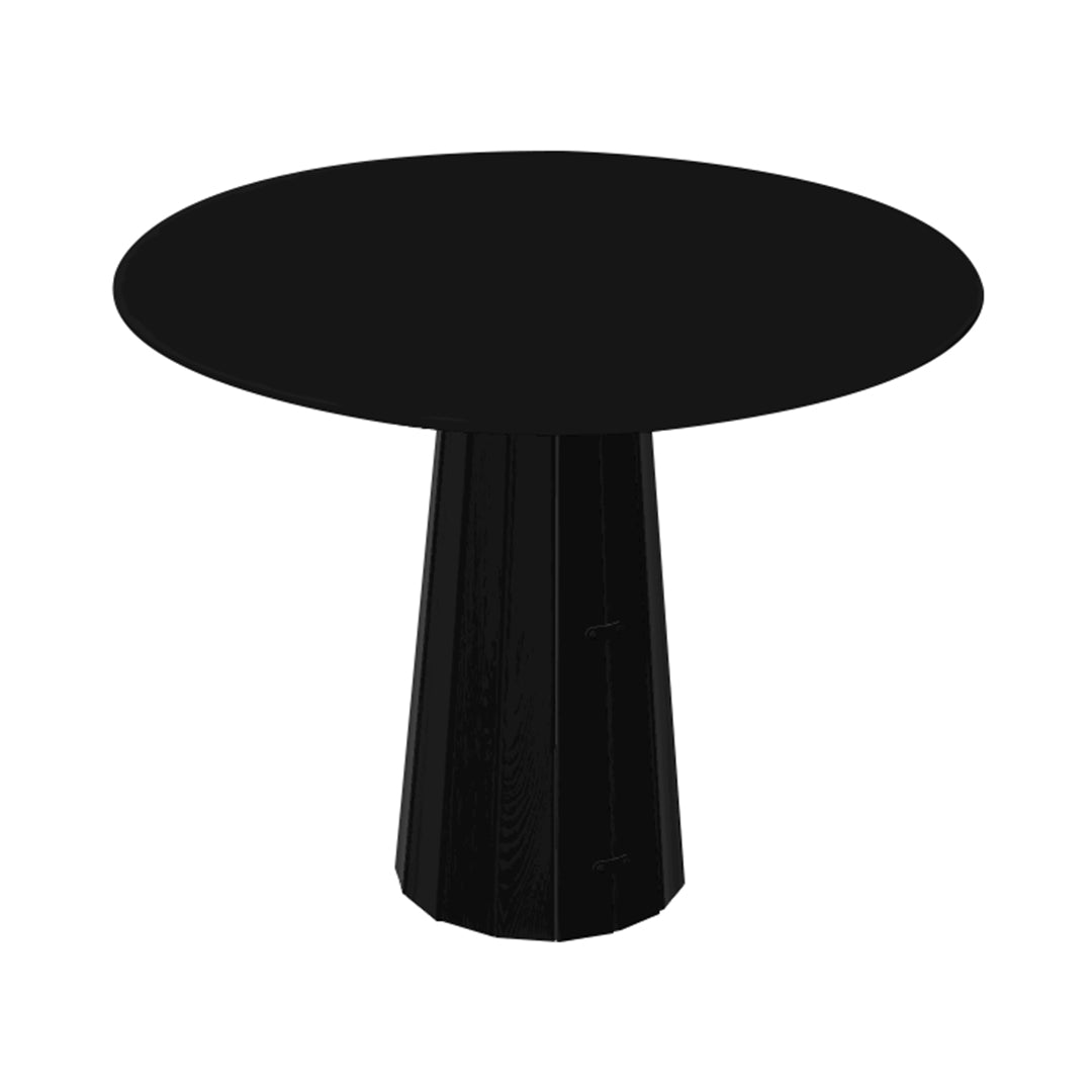 Container HPL Round Table: Small + Bodhi Cover + Black + Black