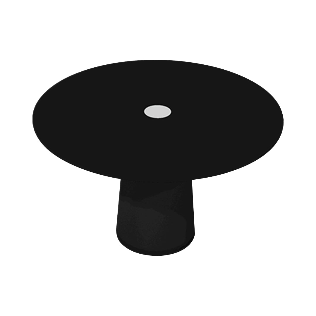 Container HPL Round Table: Medium + Black with Hole + Black