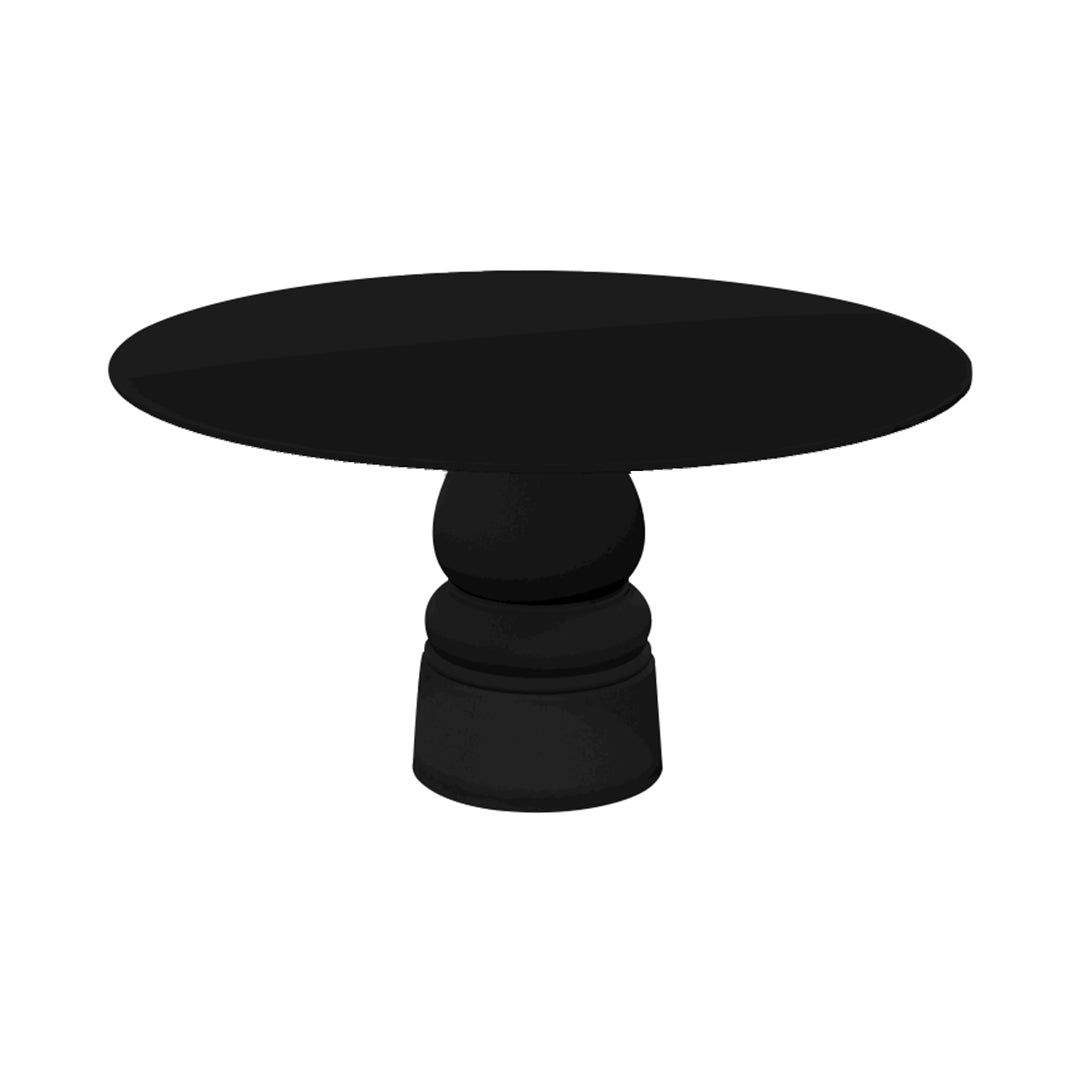 Container HPL Round Table: Large + New Antiques + Black + Black