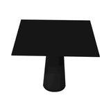 Container HPL Square Table: Large + Black + Black
