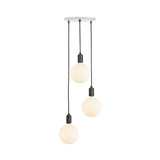 Triple Pendant with Sphere IV: White + Graphite