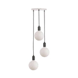 Triple Pendant with Sphere IV: White + Graphite