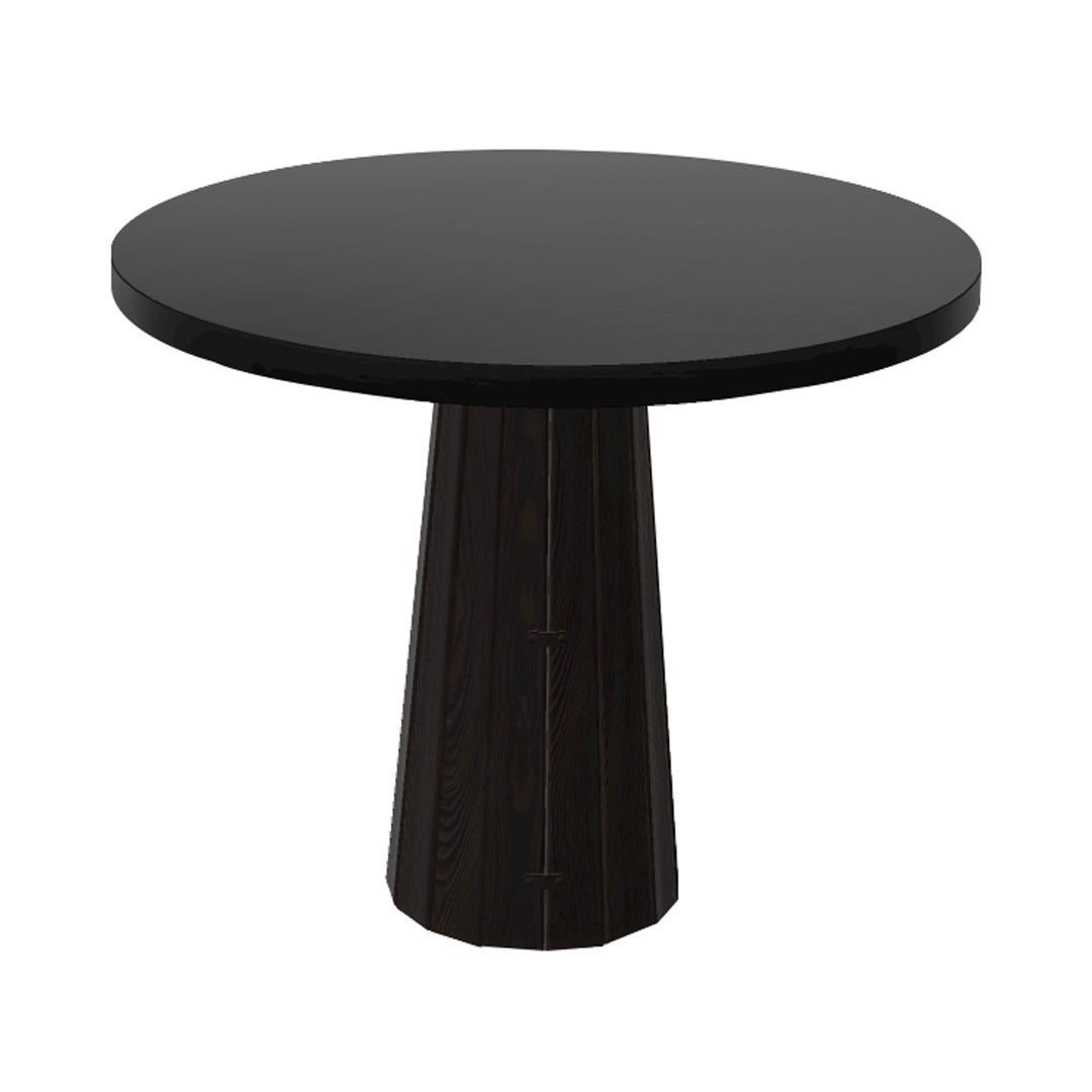 Container Round Table: Small + Bodhi Cover + Black Stained + Wenge