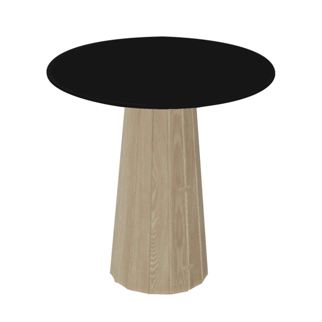 Container HPL Round Table: Extra Small + Bodhi Cover + Black + White Wash