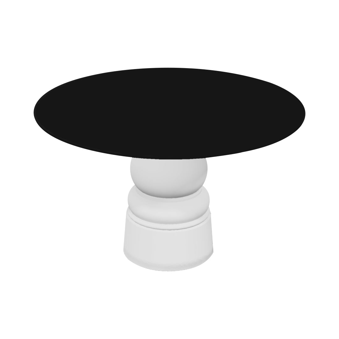 Container HPL Round Table: Medium + New Antiques + Black + White