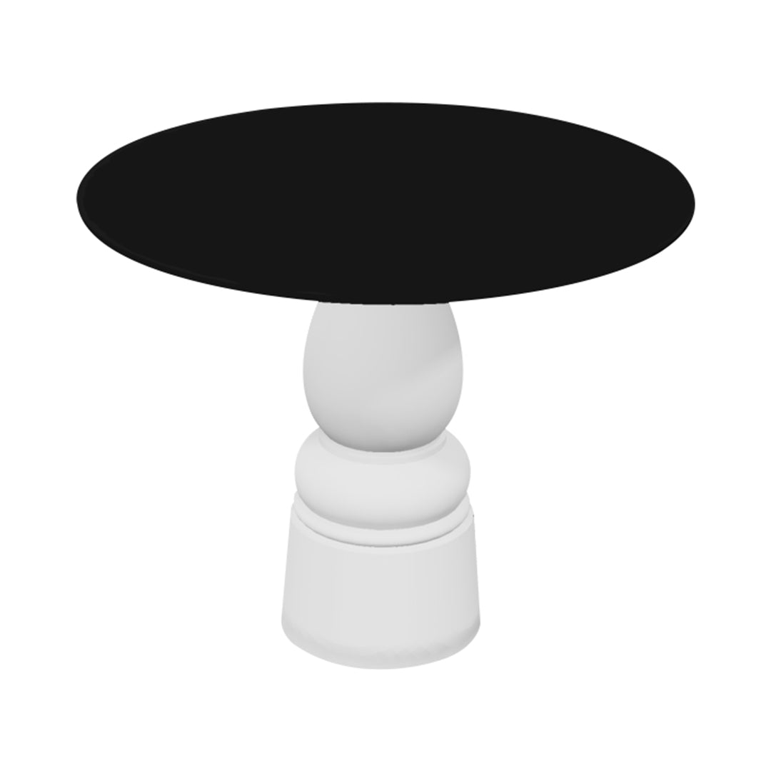 Container HPL Round Table: Small + New Antiques + Black + White