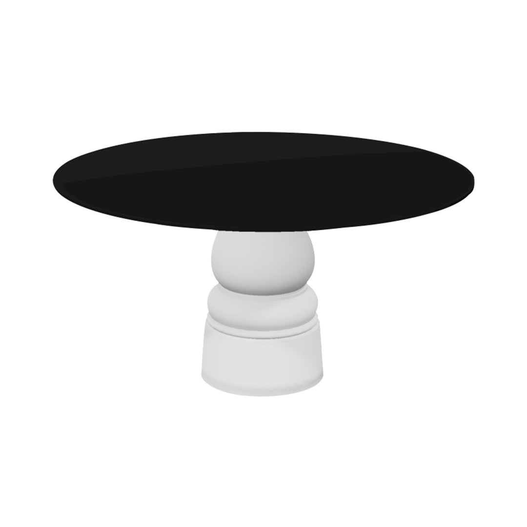 Container HPL Round Table: Large + New Antiques + Black + White