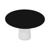 Container HPL Round Table: Medium + Black + White
