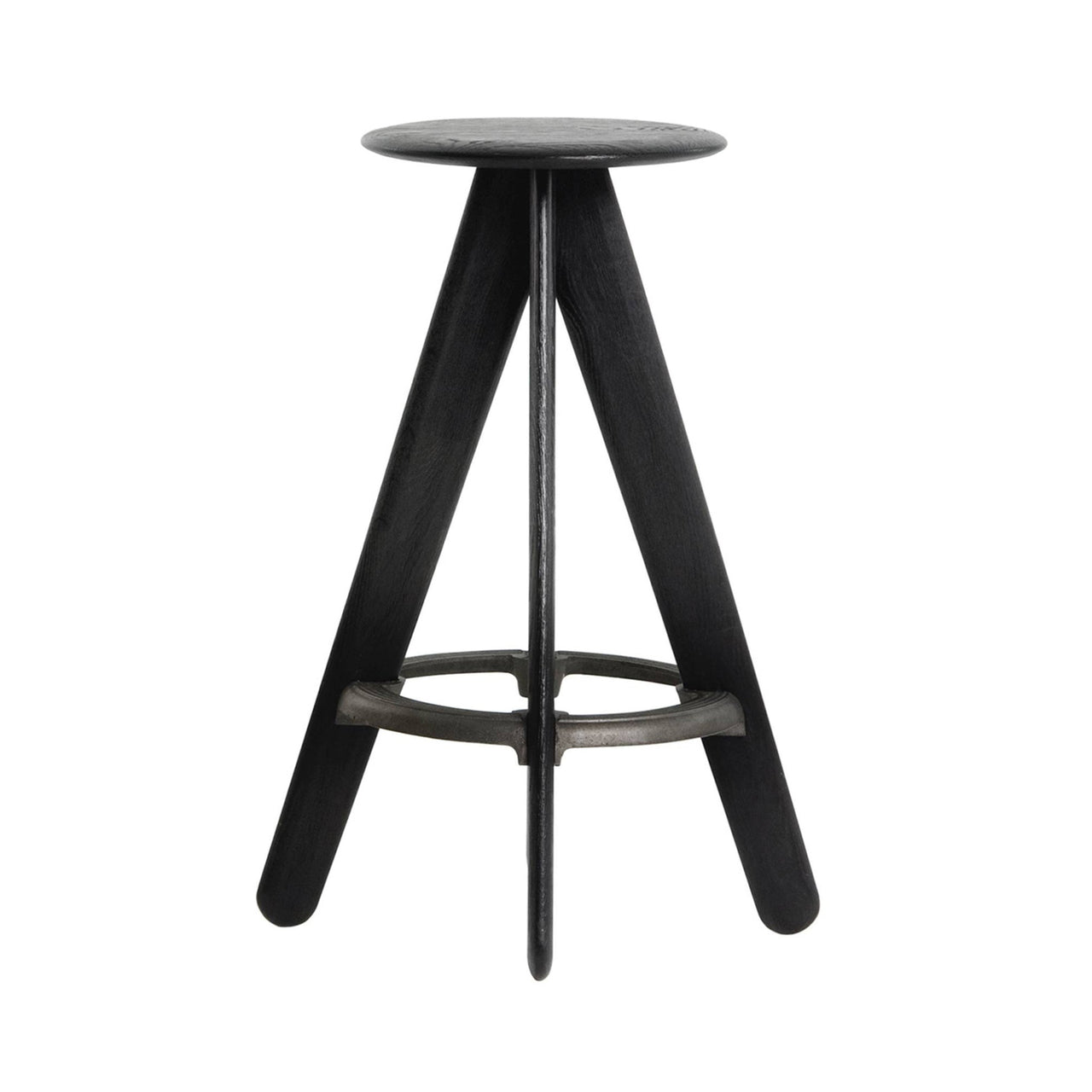 Slab Bar Stool: Black