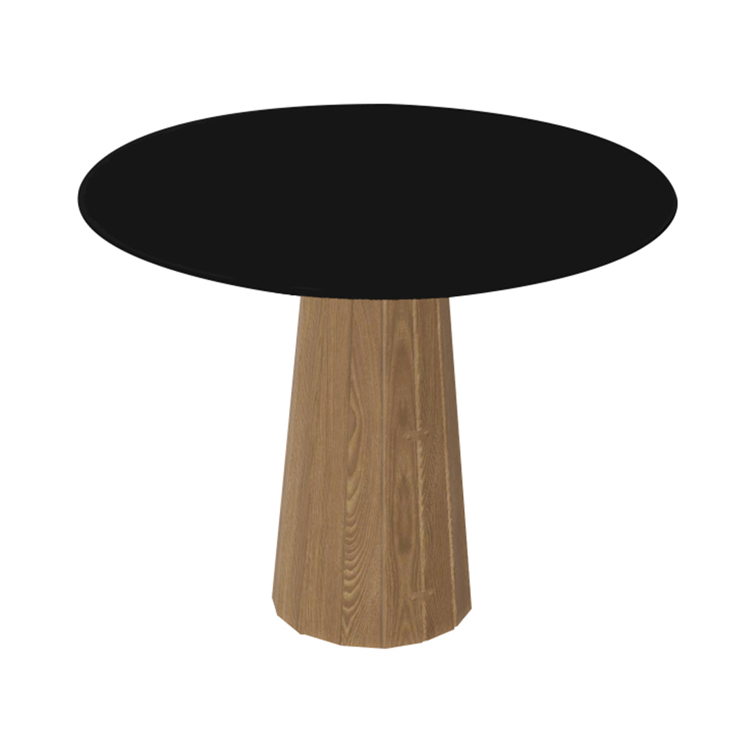 Container HPL Round Table: Small + Bodhi Cover + Black + Natural Oil