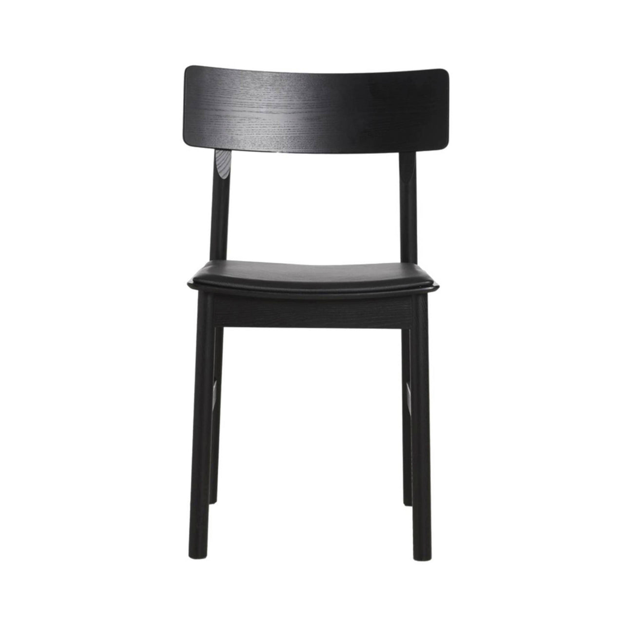 Pause Dining Chair 2.0: Set of 2 + Black Painted Ash + With Black Seatpad